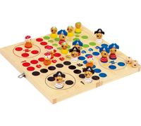 small foot 10951 Ludo Île de pirates en bois certifié 100% FSC®, plateau de jeu