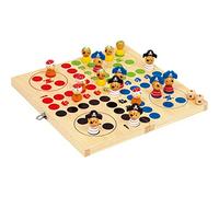 small foot 10951 Ludo Île de pirates en bois certifié 100% FSC®, plateau de jeu pliable, à partir de 3 ans