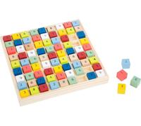 Small Foot Design Jeu Sudoku 11164 «Educate» en bois, 81 cubes numérotés, couleurs vives, dès 6 ans