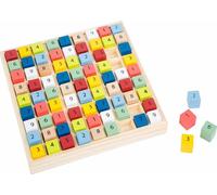 small foot 11164 Sudoku coloré "Educate" en bois, avec 81 cubes numérotés dans des couleurs vives, à partir de 6 ans.