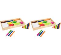 Small Foot 1136 Baguettes de calcul en Bois, pour Apprendre la Table de Multiplication, 300 Baguettes colorées dans Une boîte, à partir de 5 Ans (Lot de 2)