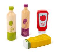 Small Foot 11445 Sauces and Oils Set Fresh,Made of Wood,Role Toy,Accessory for C