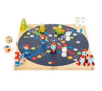 Small Foot 11452 Ludo Space, en Bois, Jeu de Société pour Voyager, avec 2 Dés Différents, Jeu Familial