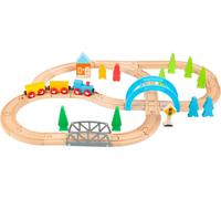 Small Foot 11491 Big Journey Wooden, Made of Wood, Toy Train Construction Set, 4