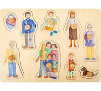 Small Foot 11501 Set de Puzzle Famille en Bois avec Motifs détaillés sur La Famille, à partir de 12 Mois