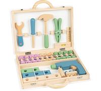 Small Foot Design Boîte à outils 11505 scandinave en bois, set de vis 32 pièces, multicolore