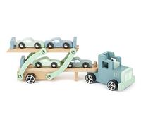 Small Foot Design – Camion transport de voitures Chicago 11510 bois, remorque amovible et 4 voitures