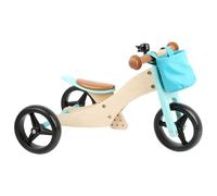 Small Foot 11610 Balance Trike 2-in-1 turquoise made of wood, tricycle and balan