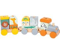 Small Foot 11698 Train en Bois, Jeu à enficher et à empiler, Couleur Pastel, à partir de 3 Ans