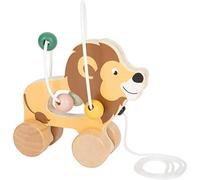 Small Foot Design – Jouet à tirer Lion 11705 – Circuit de motricité Safari – Bois – Dès 12 mois