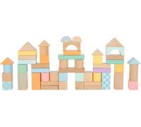 Small Foot 11722 Blocs de construction en bois pastel, set de 50 pièces