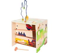 Small Foot Design - Cube motricité 11733 Vie de Campagne en bois - Circuit, formes, tri - Dès 1 an