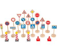 Jeu de panneaux de signalisation en bois - SMALL FOOT - 25 pièces - Multicolore