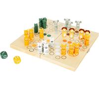 small foot Ludo "Safari", pour six joueurs, avec animaux de la savane, plateau de jeu pliable, à partir de 4 ans, 11765, Gris