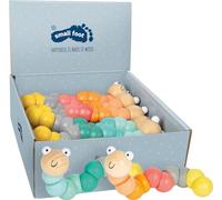 Small Foot 11772 Présentoir Jouet de motricité Chenille Pastel, pour Plier et tordre, à partir de 12 Mois