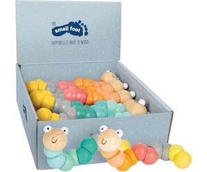 Small Foot 11772 Présentoir Jouet de motricité Chenille Pastel, pour Plier et tordre, à partir de 12 Mois