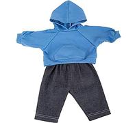 Small Foot 11779 Vêtements de poupée, Pull Bleu à Capuche et Pantalon en Look Jeans, à partir de Deux Ans