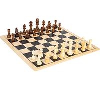 Small Foot Design – Échecs et Dames XL 11784 en bois, 2 jeux, 2 joueurs, dès 6 ans, beige