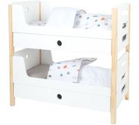 Small Foot – Lit Little Button 11811 – Compartiments rangement accessoires poupée – Blanc Piccolo