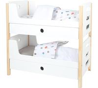 Small Foot 11811 Lit Little Button, avec des Compartiments pour Le Rangement des Accessoires de la poupée Toys, Blanc, Piccolo