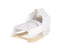 Small Foot 11813 poupées Little Button, Peut être utilisé comme Berceau et Chaise Longue, à partir de tro Niveau, dès 3 Ans, Blanc, Klein