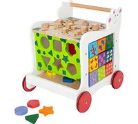 small foot Trotteur Ours en bois 11841-4 faces - À partir de 1 an - Multicolore