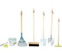 Small Foot 11883 Grand Set d'outils de Jardin, avec des Boucles Pratiques et dans des Couleurs Modernes, à partir de Trois Ans Multicolore