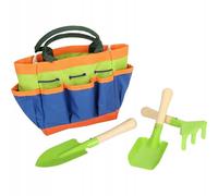 Small Foot 12015 Sac de Jardin en Bois et Métal avec 3 Outils de Jardinage Jouet de Jardin pour Enfants à partir de 3 Ans