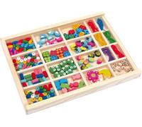 Small Foot 2465 Boîte à enfiler 'Vivien', set de bricolage pour bijoux créatifs (1 set)