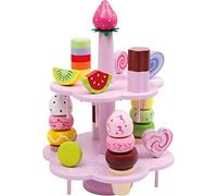 Small Foot 3312 Présentoir à Glaces, en Bois, Accessoires pour la Boutique marchande et la Cuisine, à partir de 3 Ans