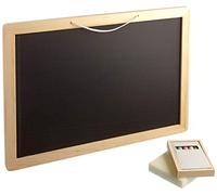 Small Foot 3497 Wooden Board with Chalk Sponge, for School and Children from 4 Years Jouet, Multicolore
