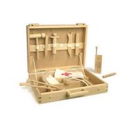 Small Foot 4602 Mallette médicale en Bois de Haute qualité pour Enfants, Bois Naturel, complète avec Accessoires