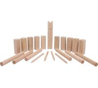 Small Foot 4916 Jeu viking Kubb Arthur en bois, avec filet de transport pratique, naturel (1 set)