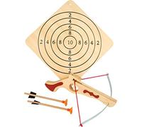 Small foot 5036 Tir à l’arbalète en bois, avec cible et deux flèches, article de sport / jeu de tir, à partir de 5 ans