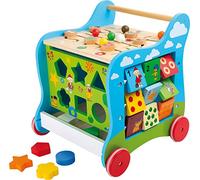 small foot 5848 chariot de marche "Notre marchand de sable" en bois, 5 côtés de jeu amusant, pour promouvoir les capacités motrices, à partir de 1 an