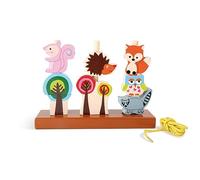 Small Foot 5872 - Jeu à emboiter Animaux de la foret "Automne" en bois, avec arbres et animaux colorés, à partir de 1 an