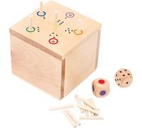 Small Foot Design – Jeu de société Cube «As» en bois, 2 dés inclus, à partir de 5 ans, Naturel