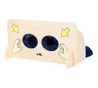 Small Foot 6570 Jouet à sens "Mur à tater" en bois, jeu éducatif pour toucher des objets, à partir de 3 ans