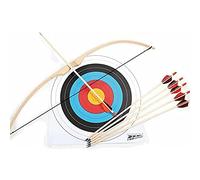 small foot 6743 Jeu de tir Arc de sport, set en bois, arc, 6 flèches et cible inclus, à partir de 6 ans
