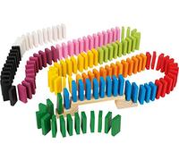 Small Foot 6865 "Grand rallye de dominos ", jeu de réaction en chaîne en bois avec obstacles, 560 pièces, à partir de 3 ans