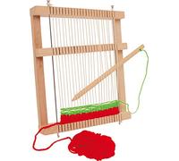 small foot 6889 Métier à tisser en bois "Compact", avec peigne à tourner et bouton en laine, à partir de 6 ans