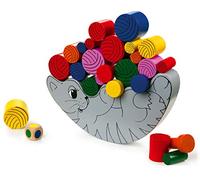 small foot 7783 Balancier chat en bois, entraîne la concentration, la dextérité et la motricité fine, à partir de 3 ans