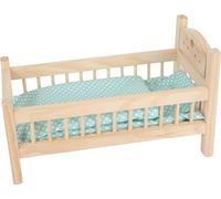 small foot 9601 Lit de poupée en bois, accessoires pour meubles de poupée, oreiller et couverture en forme de coeur, à partir de 3 ans