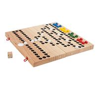 Small Foot Jeu de société en bois Barricade 9954 – Dés et stratégie 2-4 joueurs dès 3 ans Marron