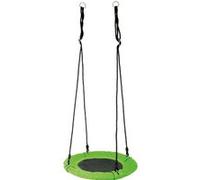 Small Foot – Balançoire en filet pelouse 10474 – Robuste, résistante aux intempéries – Vert/Gris