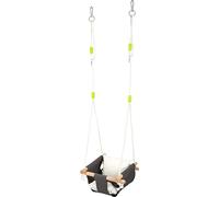 Small Foot Design – Balançoire pour bébé Confort 11584, bois & tissu, cordes réglables