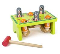 small foot Banc a marteler Tape sur la taupe, certifiée FSC® 100%, jeu robuste en bois, à partir de 18 mois, 11162