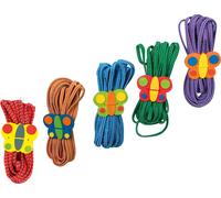 small foot 1814 Elastiques "papillon"s en caoutchouc, favorise la coordination, la dextérité et la forme physique, ensemble de 5, à partir de 5 ans, White