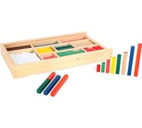 small foot Bâtonnets de calcul en bois, pour apprendre le petit 1x1, 300 bâtonnets colorés dans une boîte, dès 5 ans, 1136