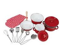 Small Foot Design Ustensiles de cuisine 8964 pour enfants 13 pièces avec gants Rouges dès 3 ans